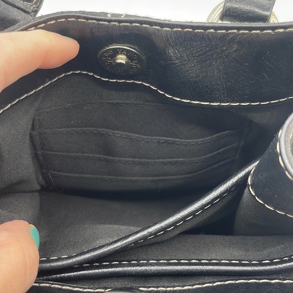 Nine & Co. 90s Small Y2K Mini Black Hand Bag Purse - Picture 7 of 8